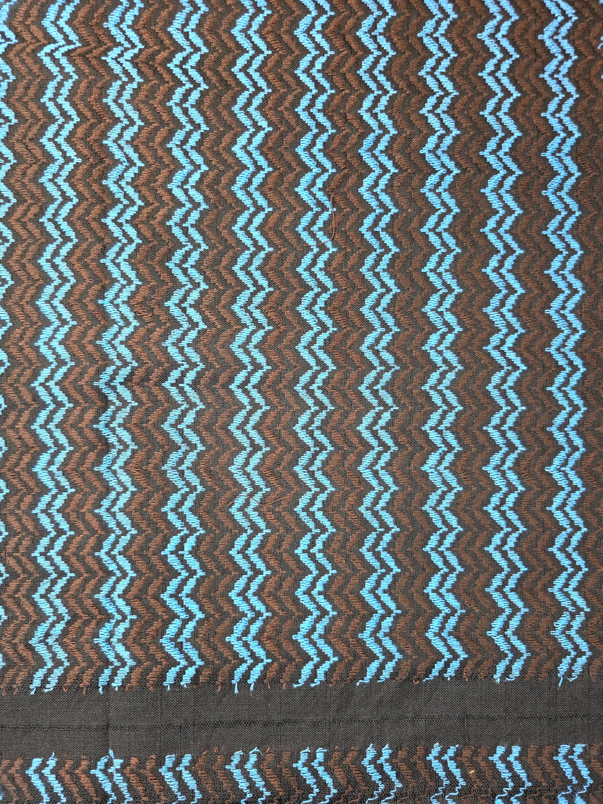 black, blue and brown keffiyeh scarf rajaeen