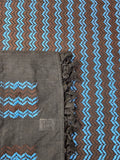 black, blue and brown keffiyeh shemagh rajaeen