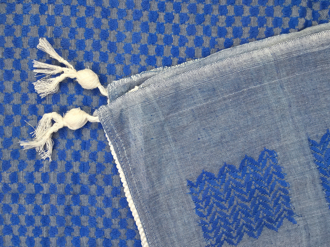 blue gray shemagh keffiyeh rajaeen
