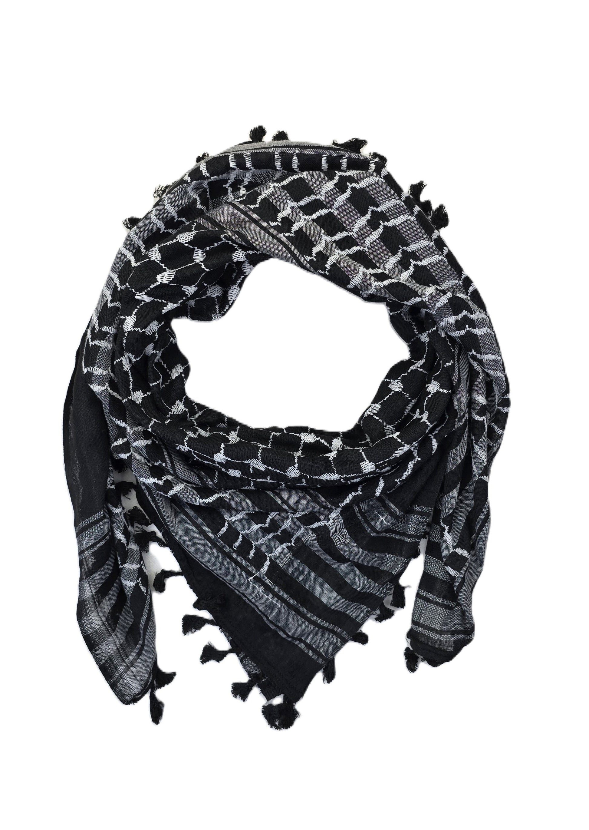 palestanian keffiyeh black rajaeen