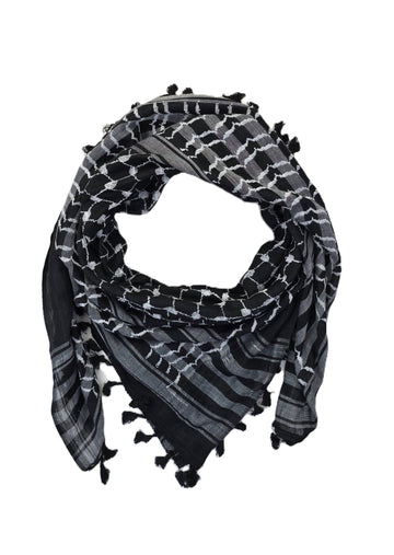 palestanian keffiyeh black rajaeen
