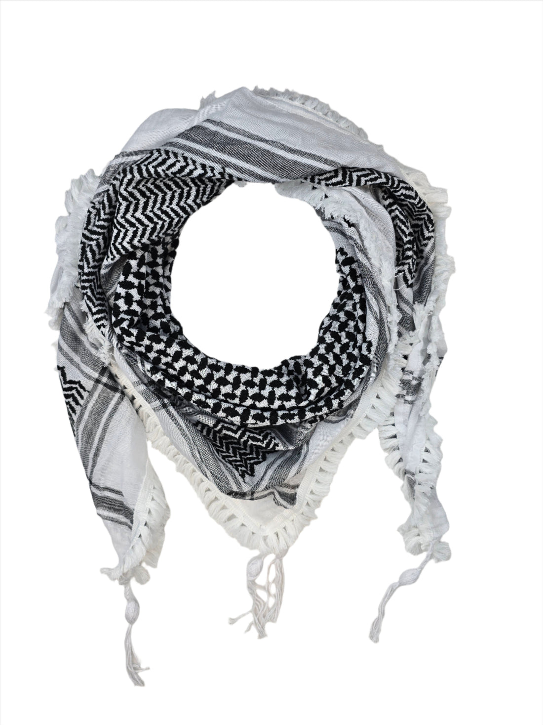 syrian black and white shemagh keffiyeh rajaeen