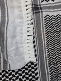 syrian black and white shemagh rajaeen