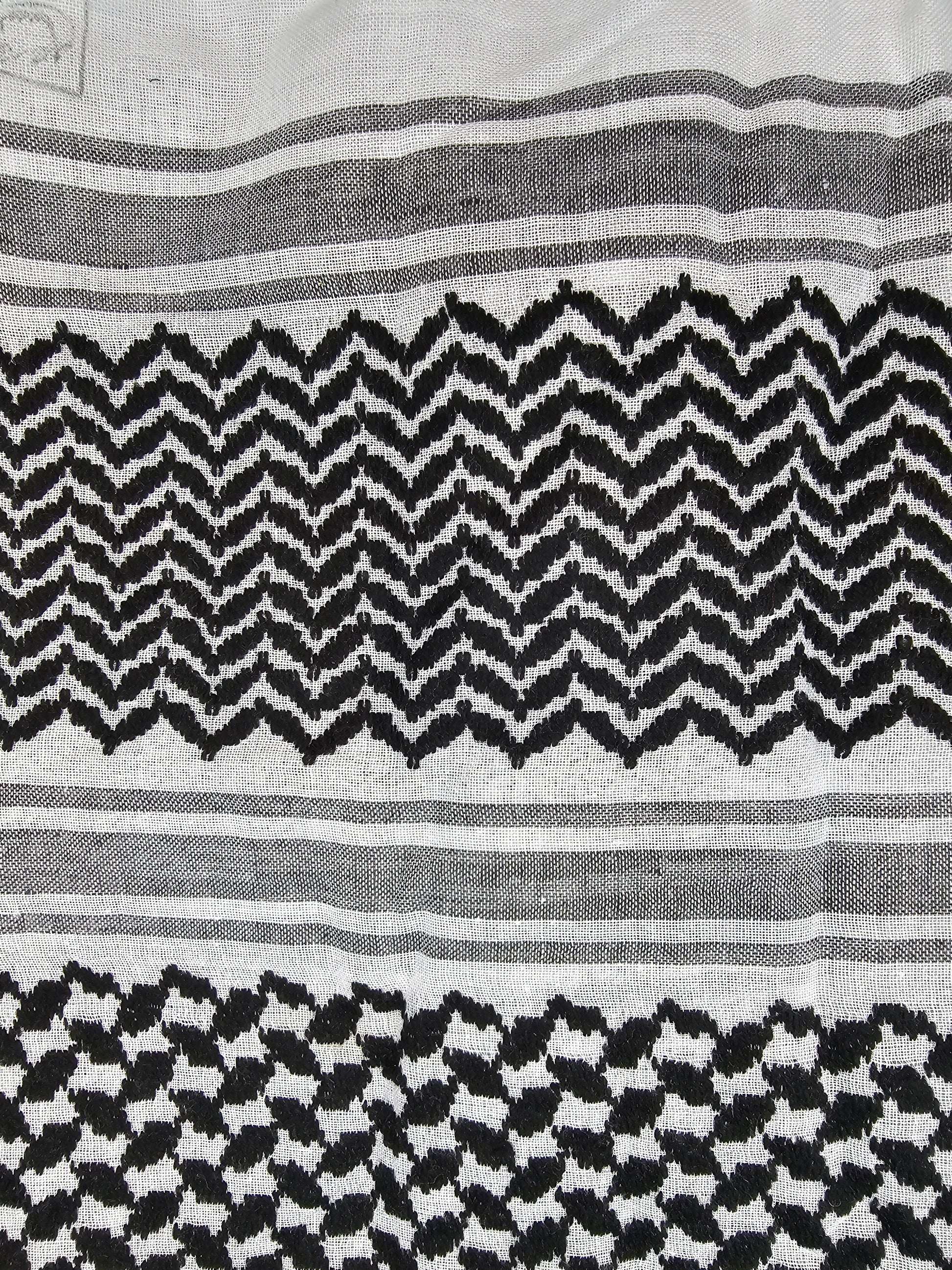 black and white shemagh keffiyeh rajaeen