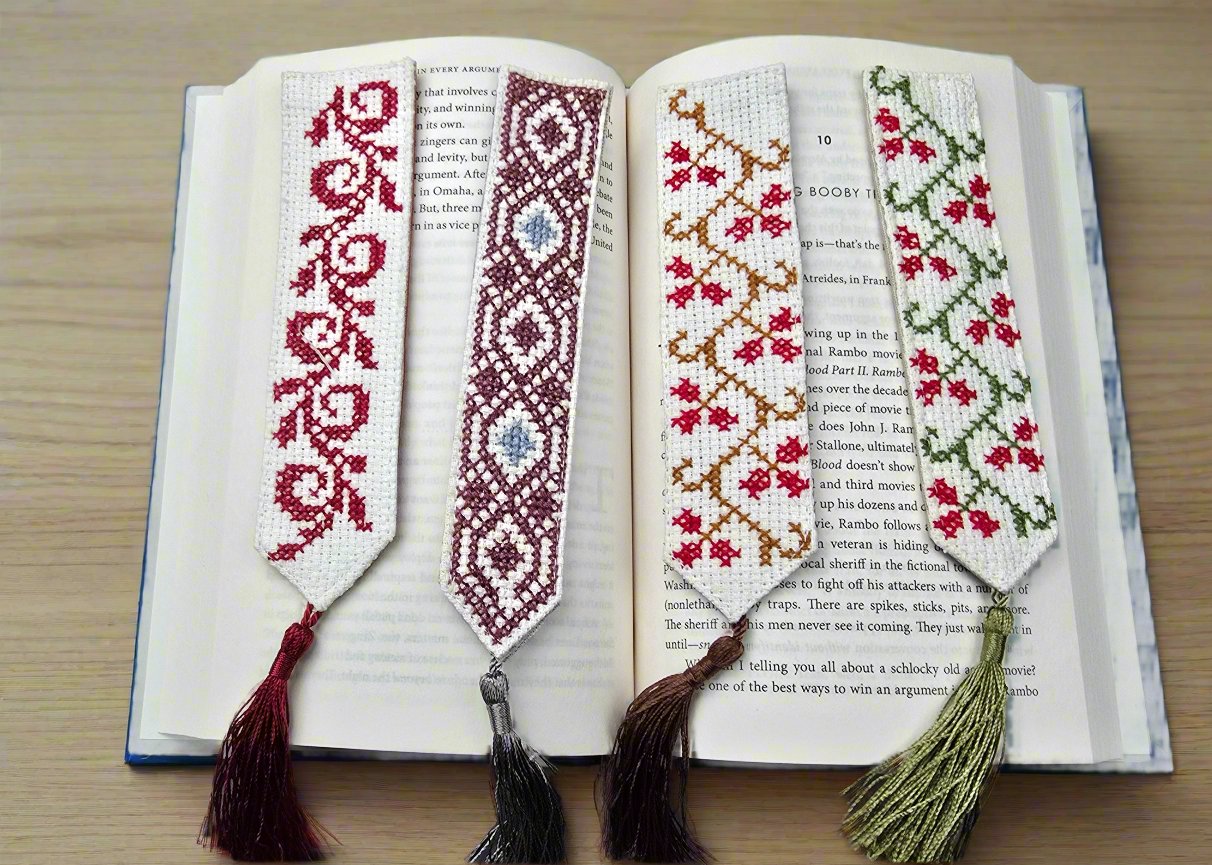 handmade embroidered bookmark by heba obied rajaeen