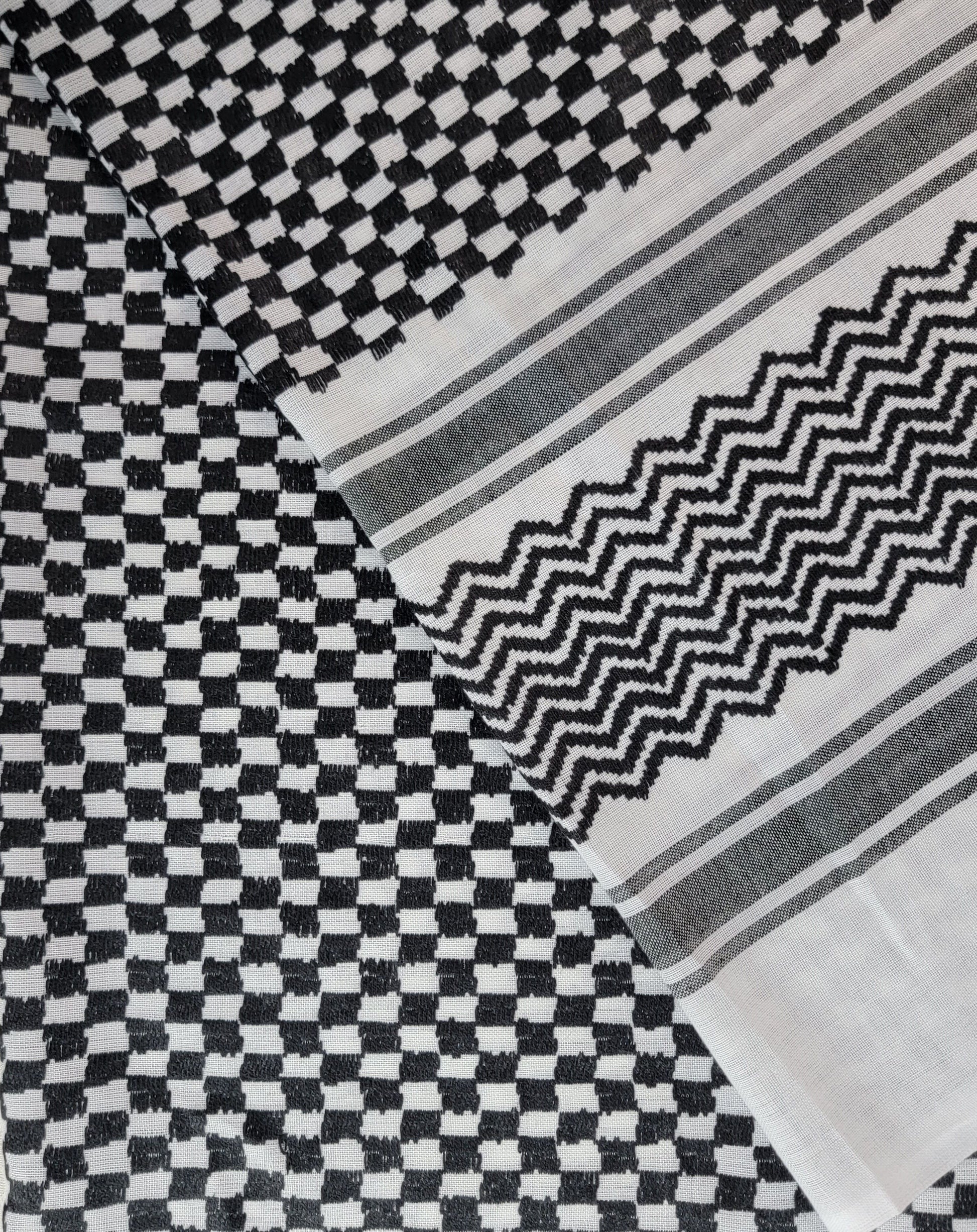 shemagh black and white rajaeen