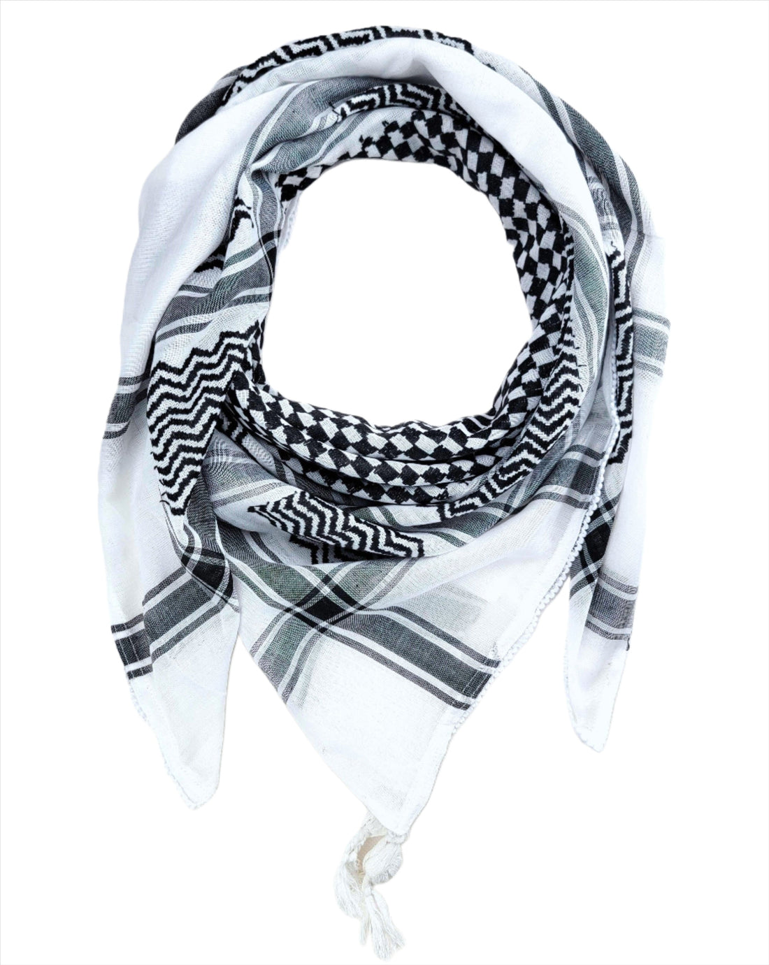 black and white shemagh rajaeen