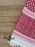 red and white keffiyeh rajaeen