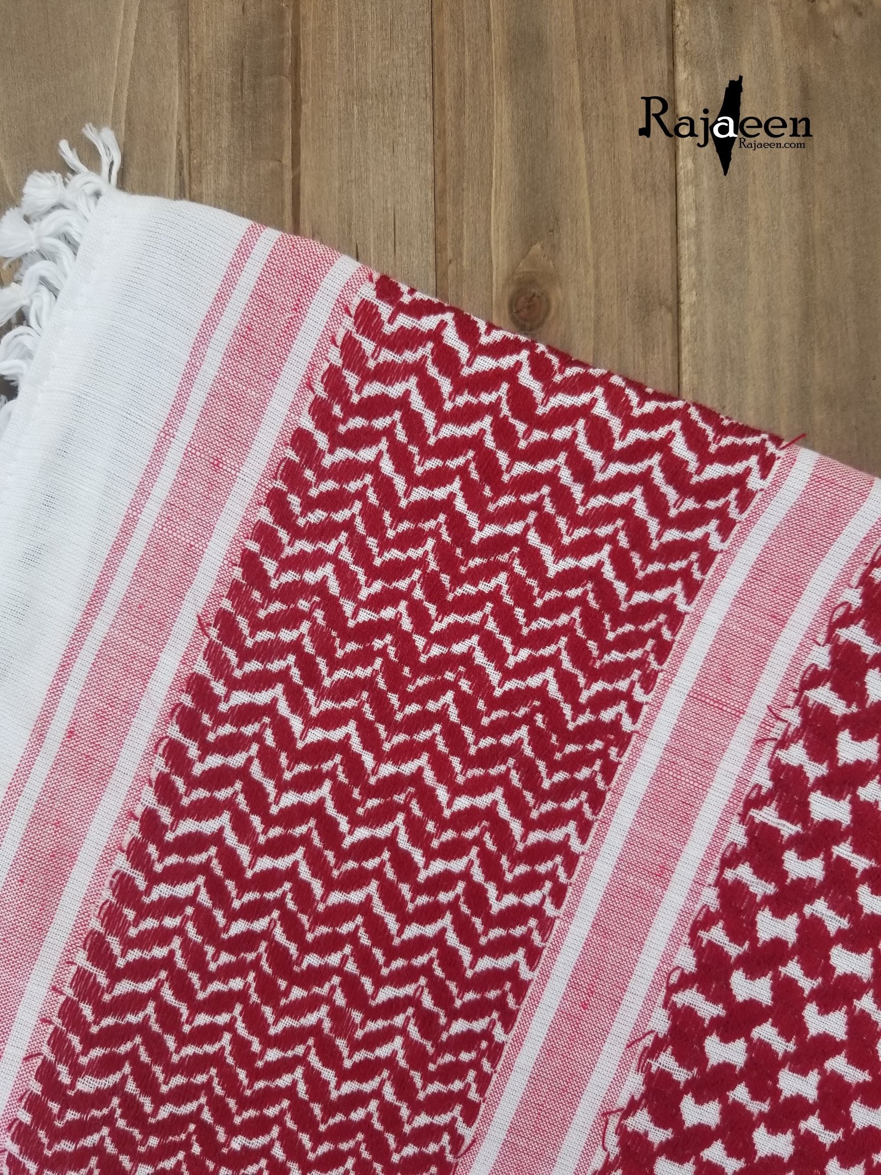 keffiyeh red and white rajaeen