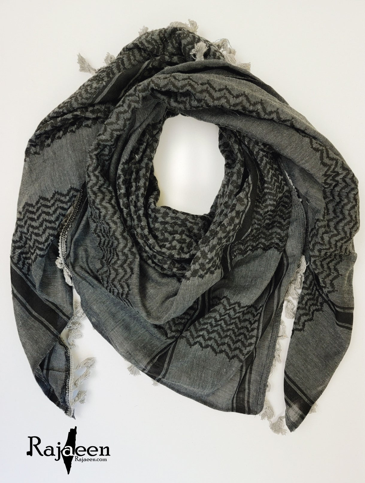 dark gray shemagh keffiyeh rajaeen