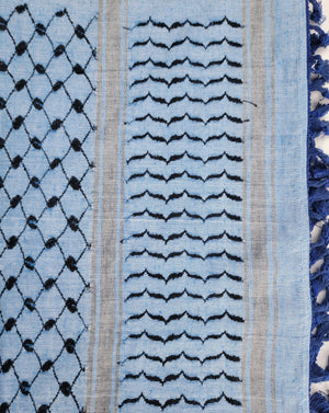 Keffiyeh - Traditional Blue - Made in Palestine 