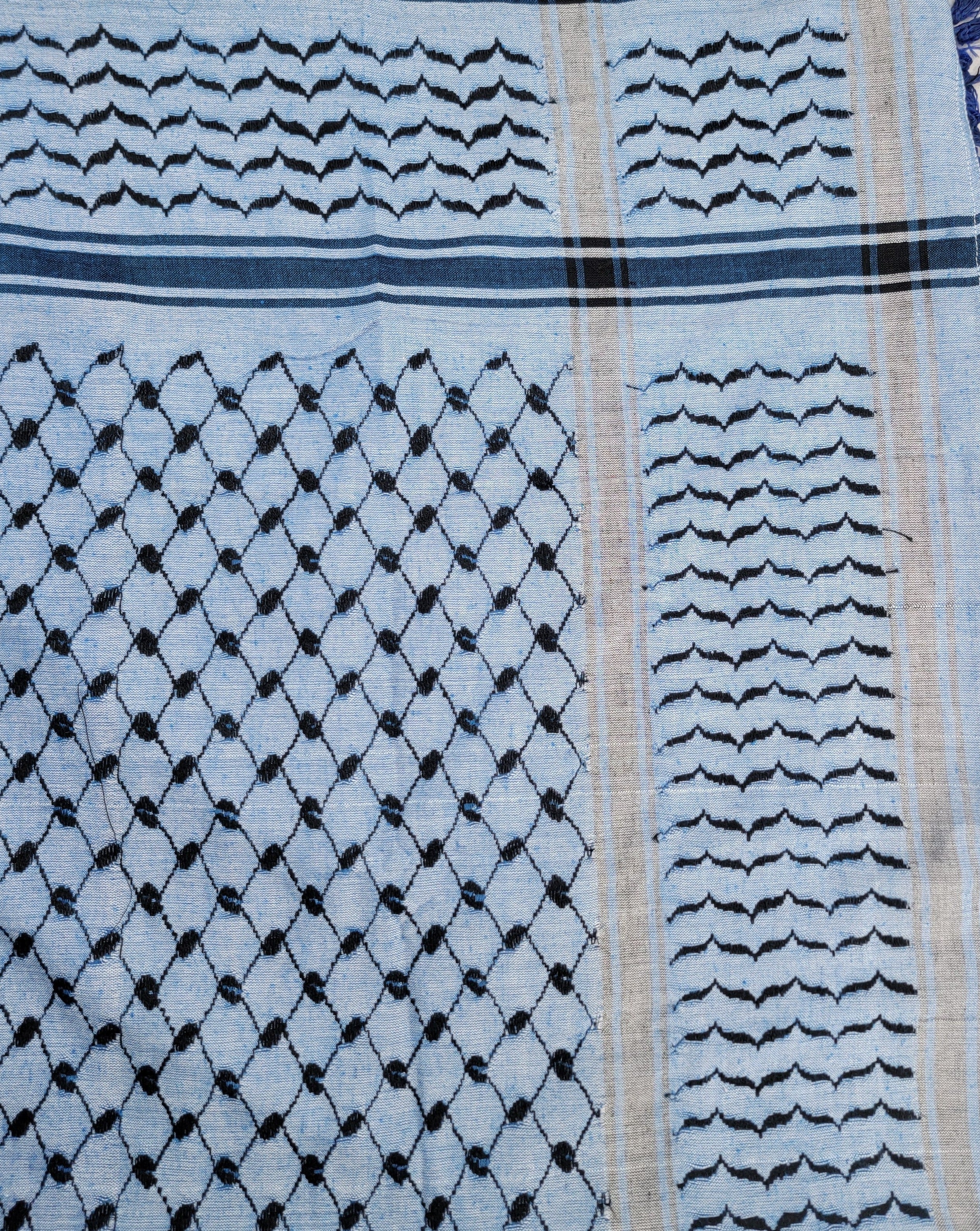 Keffiyeh - Traditional Blue - Made in Palestine 