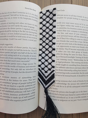 Bookmark Handmade by Palestinian Refugees -  Keffiyeh designs  - Cross Stitch