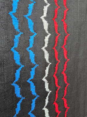 keffiyeh scarf in black, white, red and blue color rajaeen