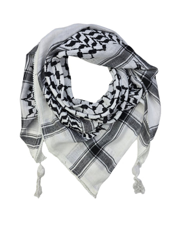 Kids - Palestine Black and White Kids Keffiyeh Scarf