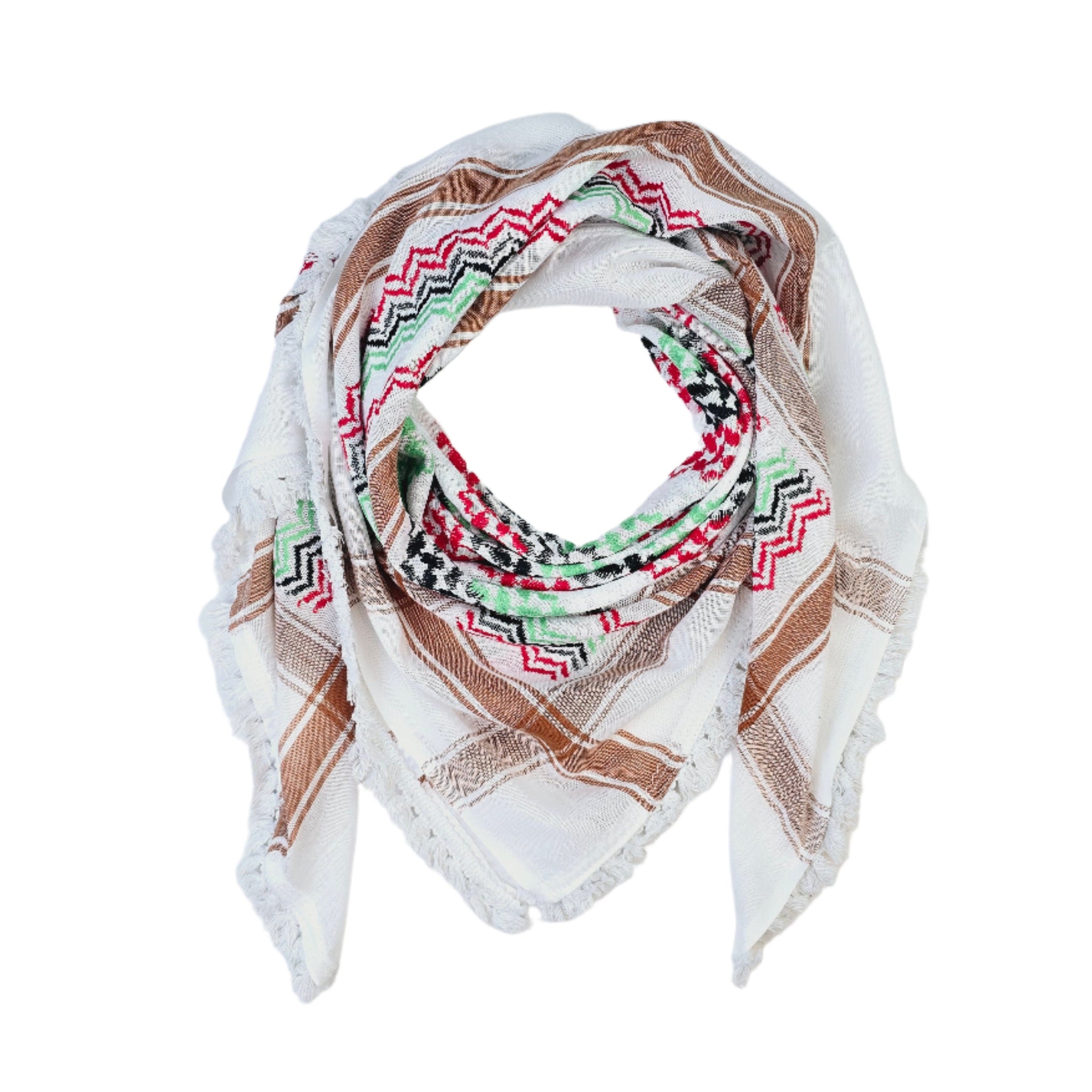 Palestine Flag Color Shemagh Keffiyeh Scarf - Made in Palestine