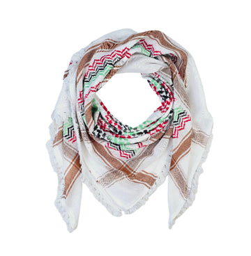 Palestine Flag Color Shemagh Keffiyeh Scarf - Made in Palestine