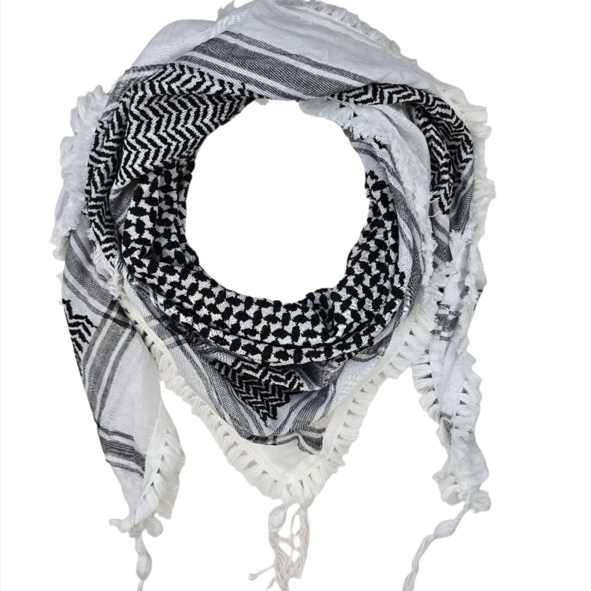 Made in Syria - Keffiyeh Shemagh - Black and White