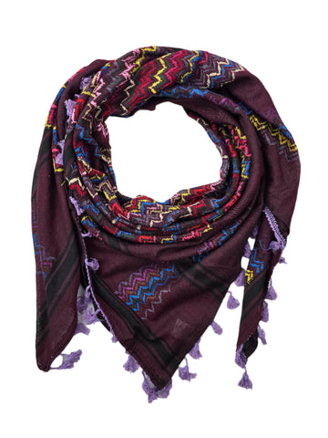 Purple Keffiyeh Scarf - Made in Palestine