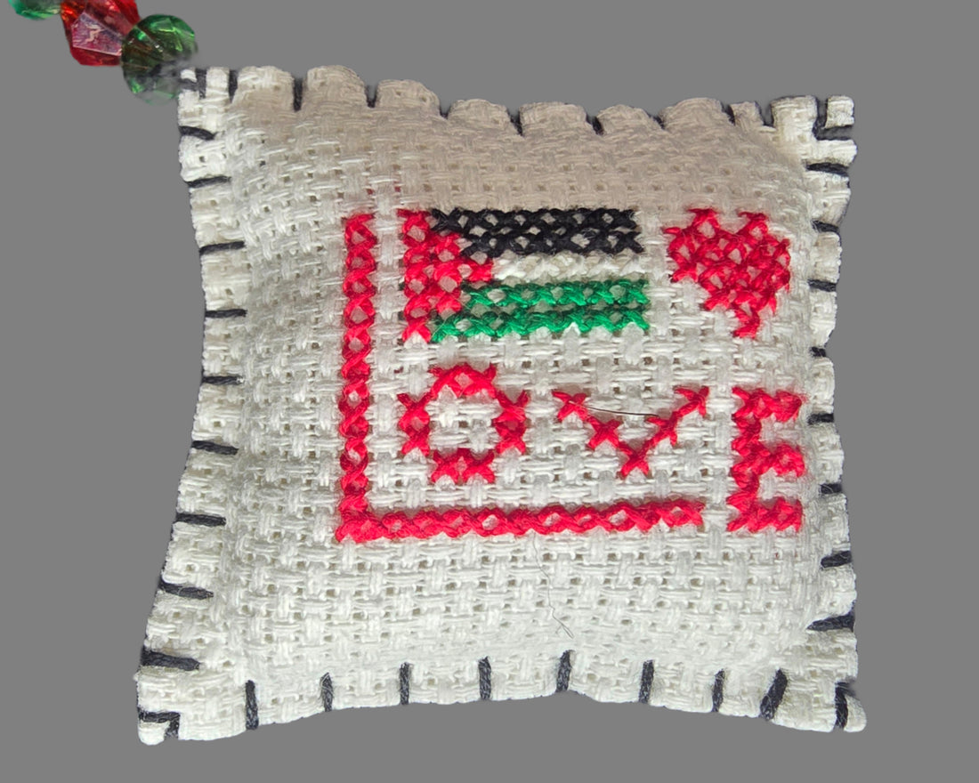 Handmade Embroidered Palestine Flag Keychain – I Love Palestine