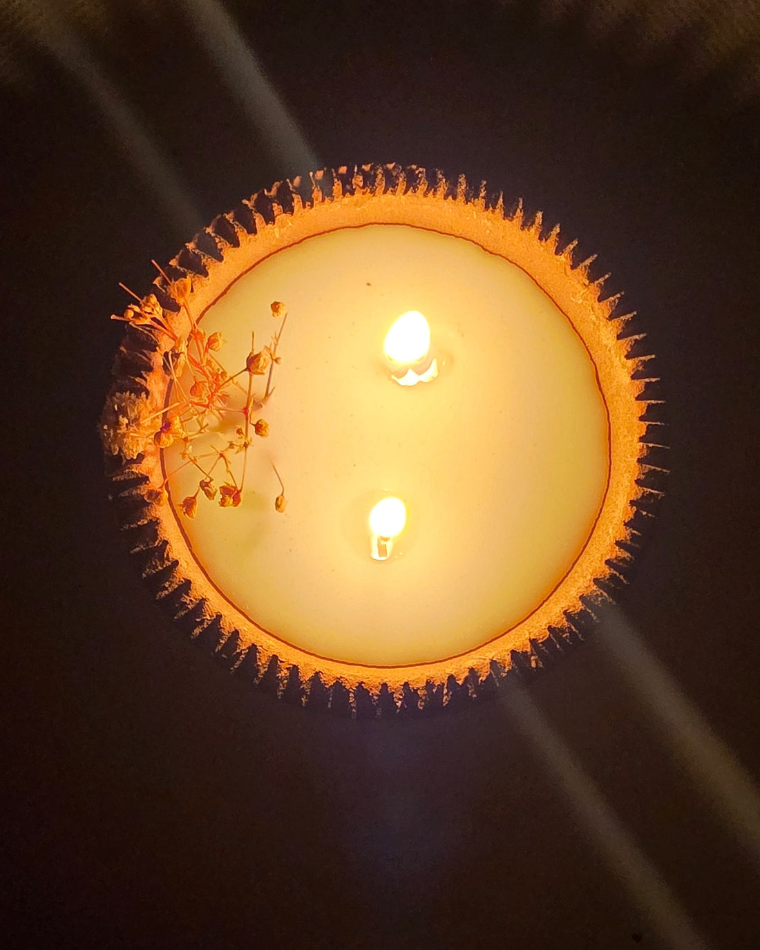 Candle in Pottery Bowl - Handmabe by Sondos Shureim - Nablus, Palestine
