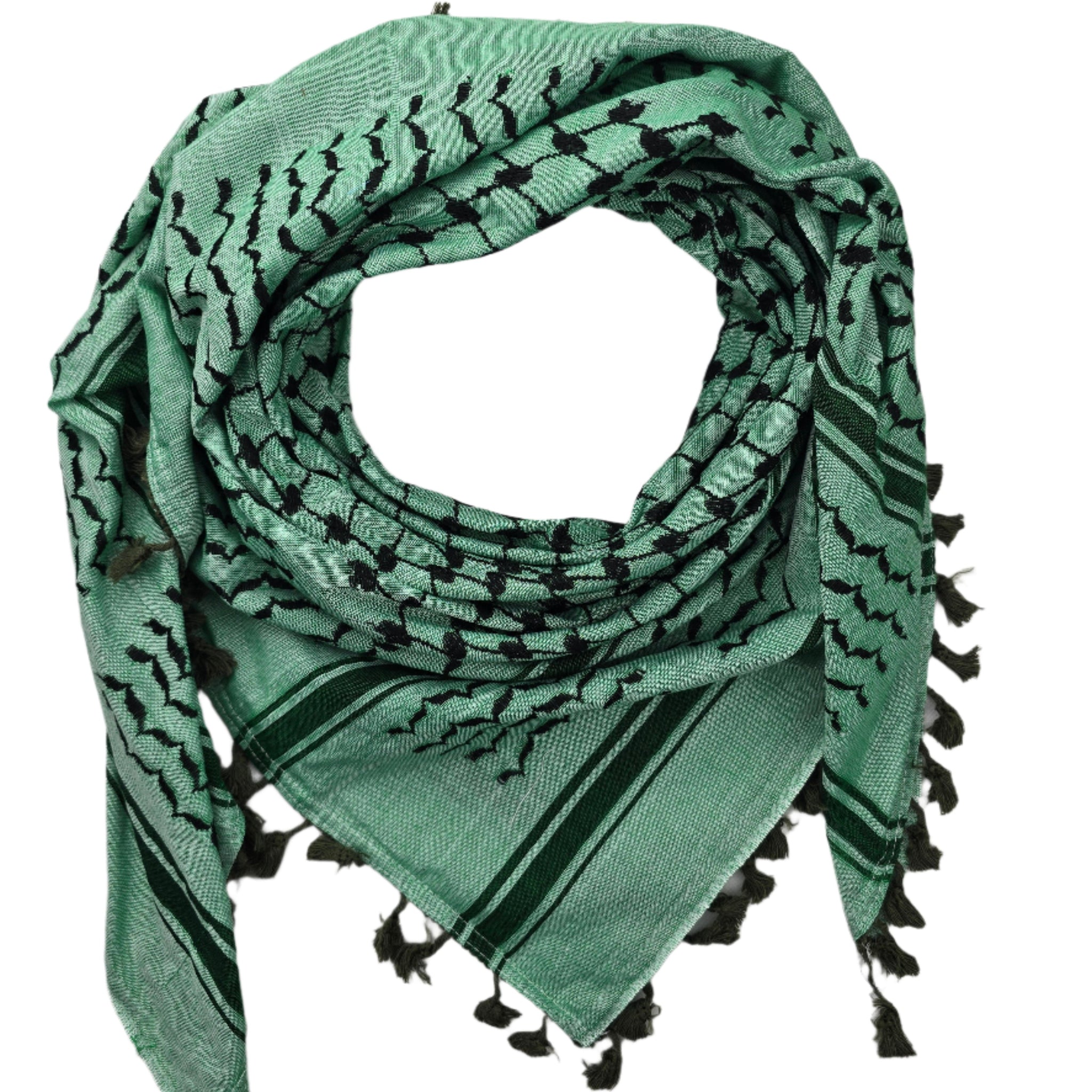 Green Shemagh Keffiyeh Scarf - Made in Palestine