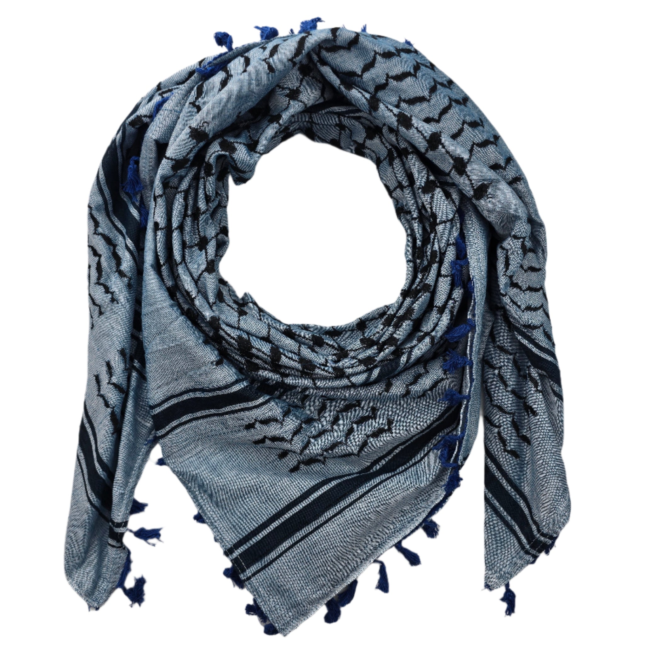 Palestine Kufiya Scarf - Traditional Blue