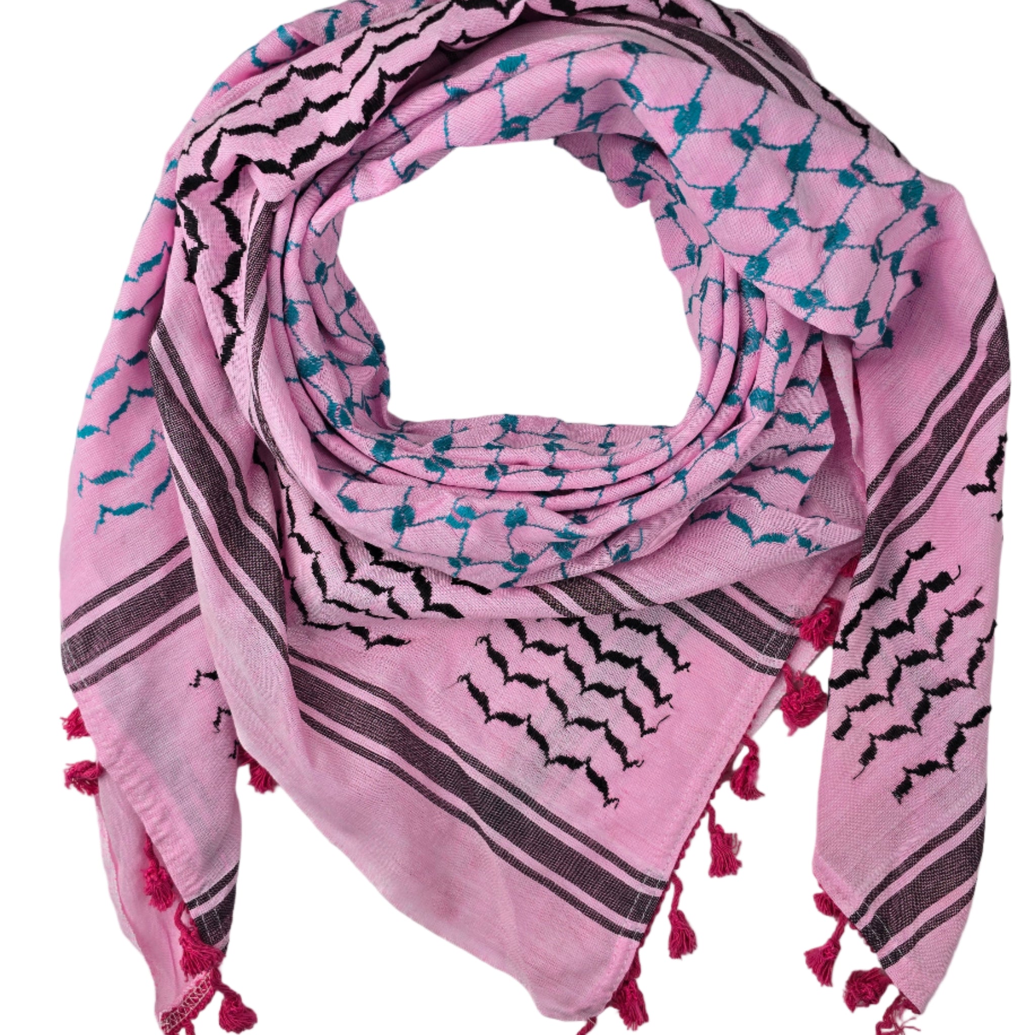 Pink Keffiyeh Made in Palestine Rajaeen