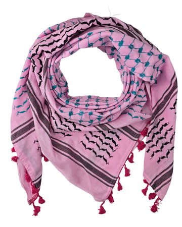Pink Keffiyeh Scarf - Made in Palestine