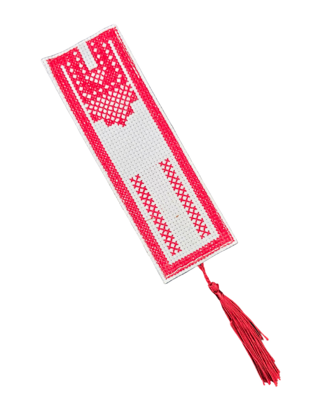 Handmade Embroidered Bookmark - Heba Obied - Palestinian Thobe Pattern
