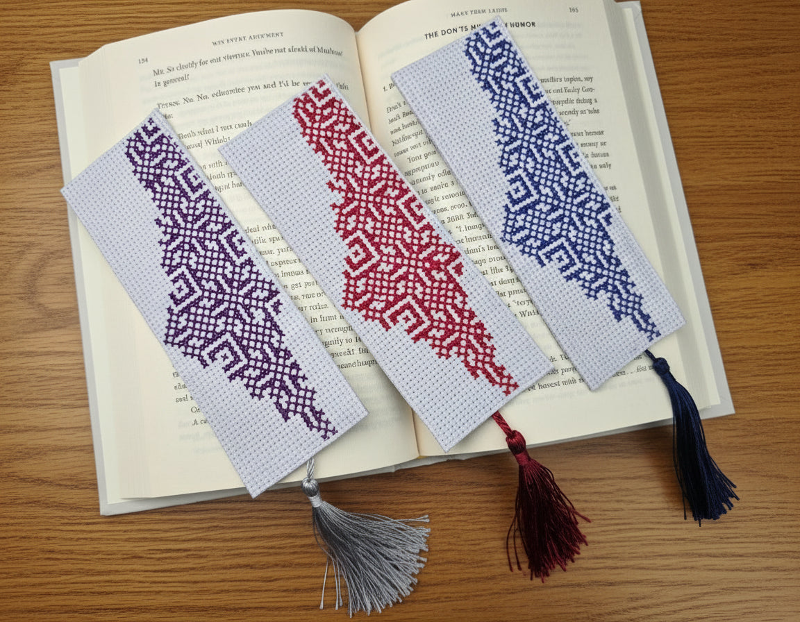 Handmade Embroidered Bookmark - Heba Obied - Palestine Map