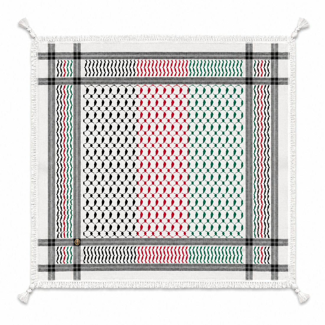 palestine flag color keffiyeh scarf​ made in syria rajaeen