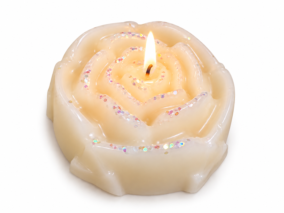 Rose Candle — Handmade in Nablus, Palestine