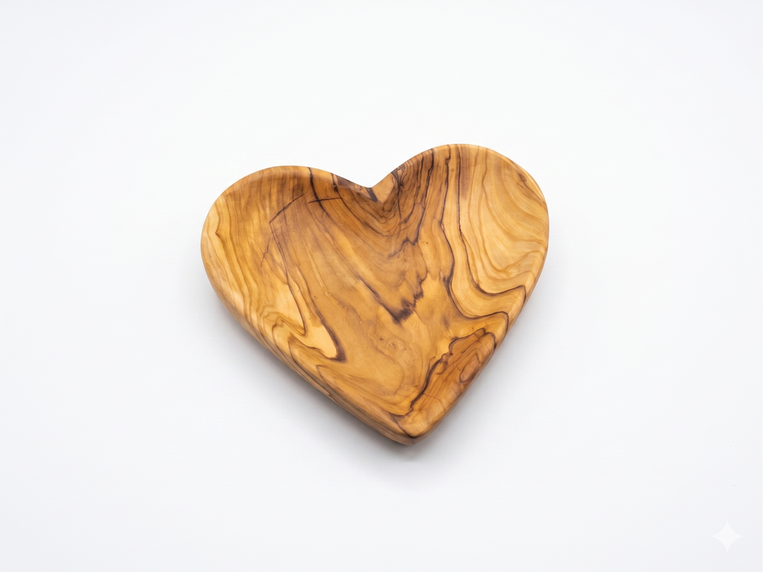 Olive Wood Heart Bowl