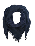 dark navy palestinian keffiyeh scarf rajaeen