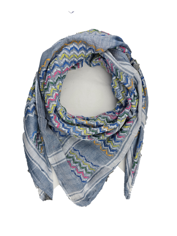 Colorful Brown Shemagh Scarf - Made in Palestine