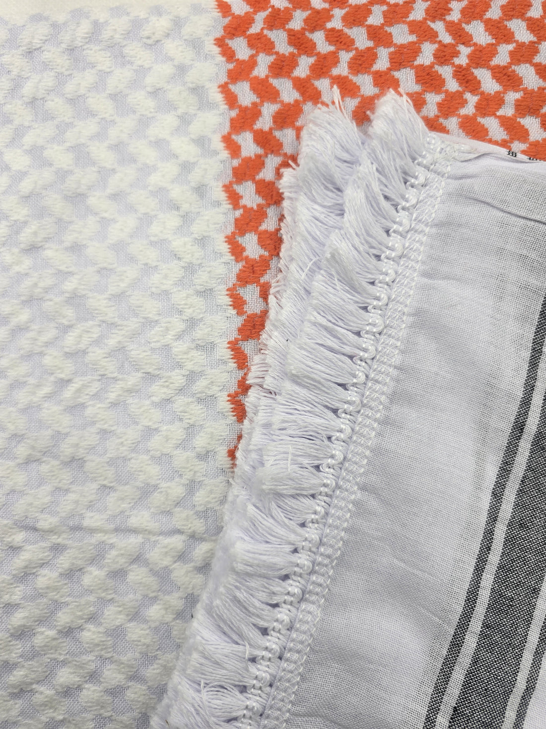 Ireland Flag Keffiyeh - White Tussles