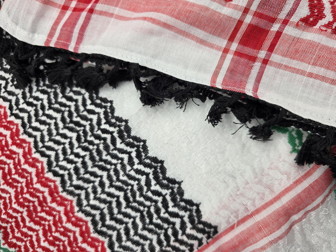 Palestine Flag Color Shemagh Keffiyeh Scarf - Made in Palestine