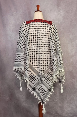 Keffiyeh with Embroidered Shawl - Made in Palestine