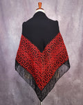 embroidered shawl black rajaeen