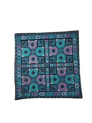 blue pillow cover embroidered rajaeen