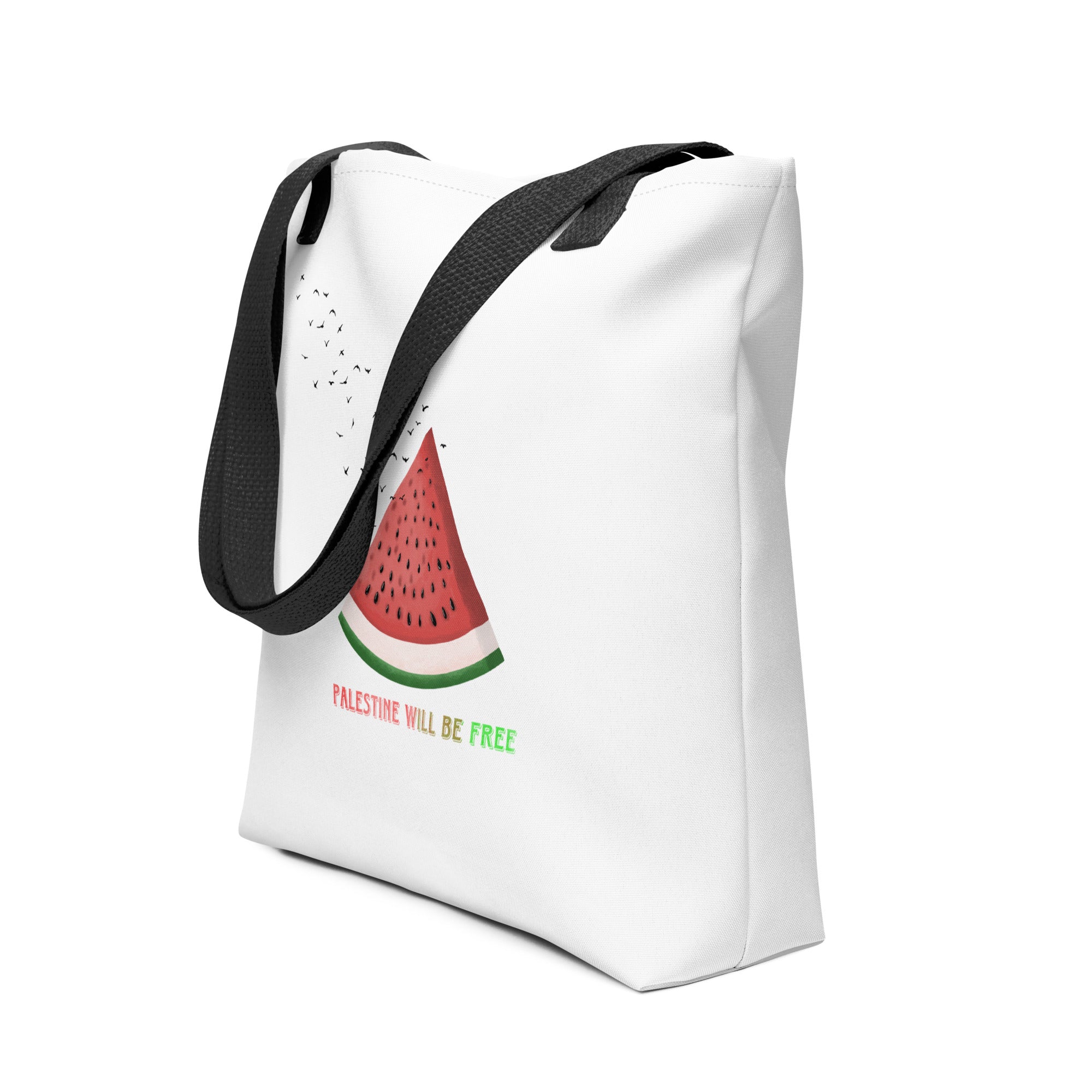 watermelon illustration tote bag rajaeen