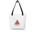 watermelon illustration tote bag black handle rajaeen