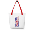 red handle palestine map with inspiring quotes tote bag rajaeen