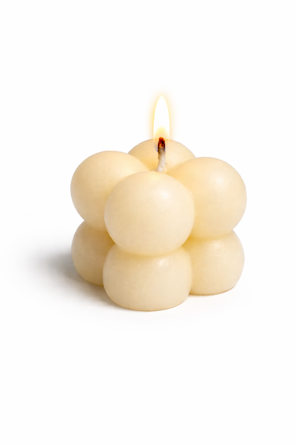 Bubble candle hand-poured by Sondos Shureim in Nablus, Palestine