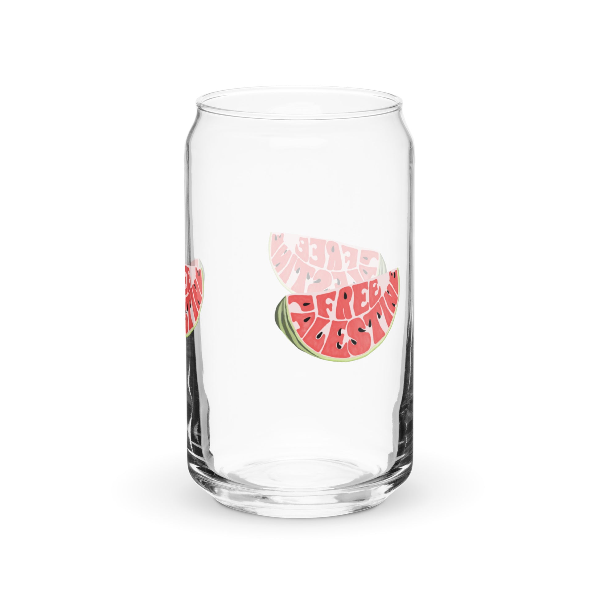 white glass can with watermelon design rajaeen