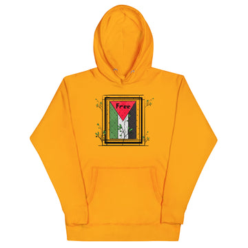 palestine flag art unisex hoodie rajaeen
