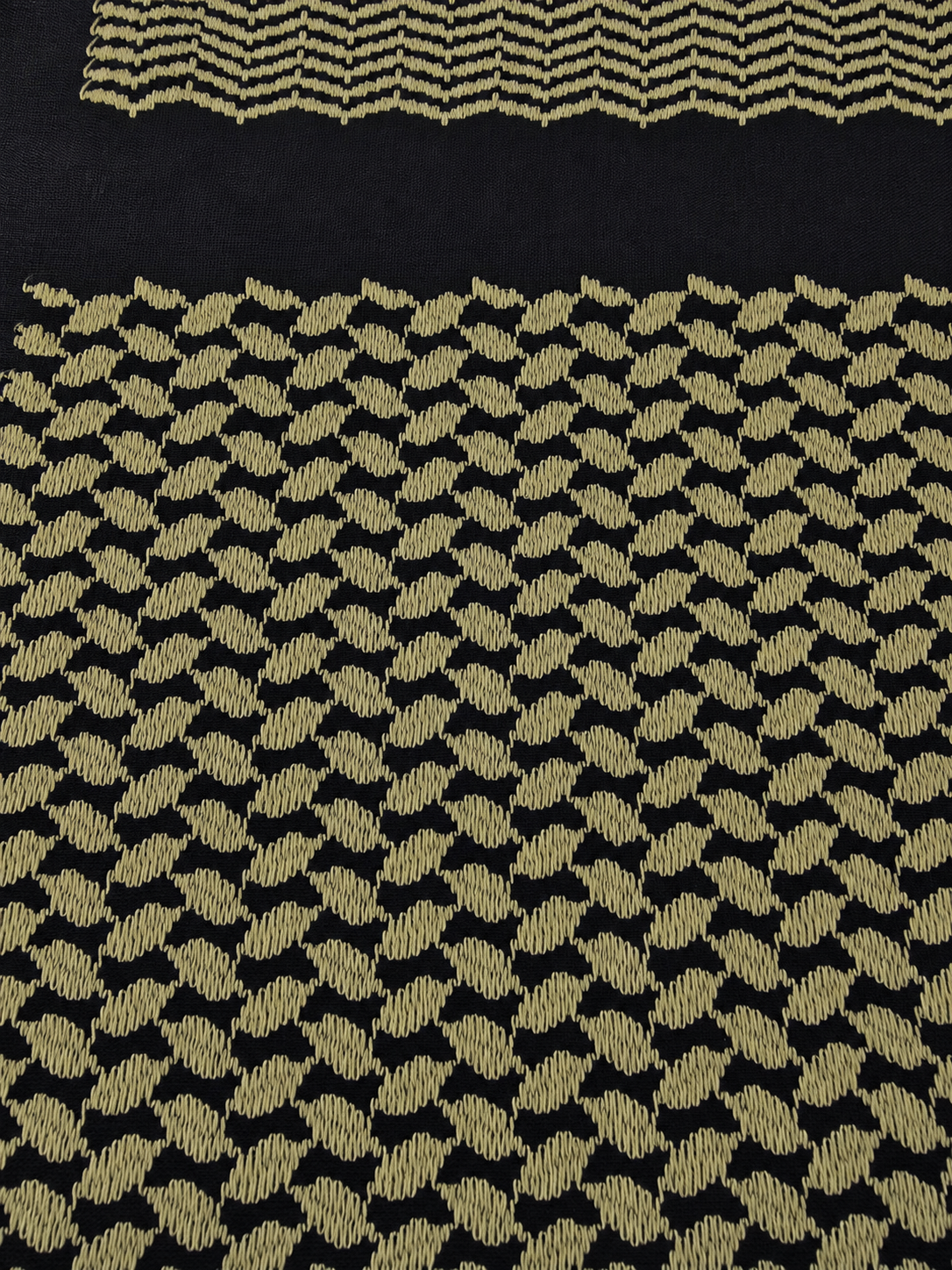 Shemagh Keffiyeh Scarf - Made in Palestine - Black and Glod