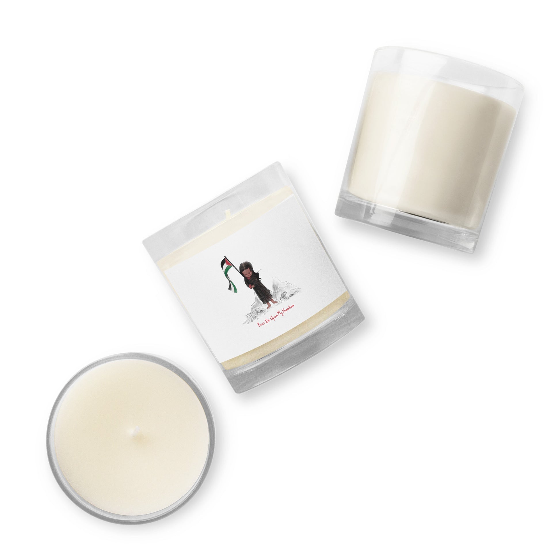 glass jar soy wax candle white rajaeen