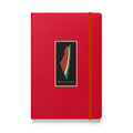 red color hardcover bound notebook with palestine map and watermelon art rajaeen